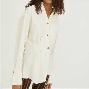 urban outfitter Logan wrap top button front shirt